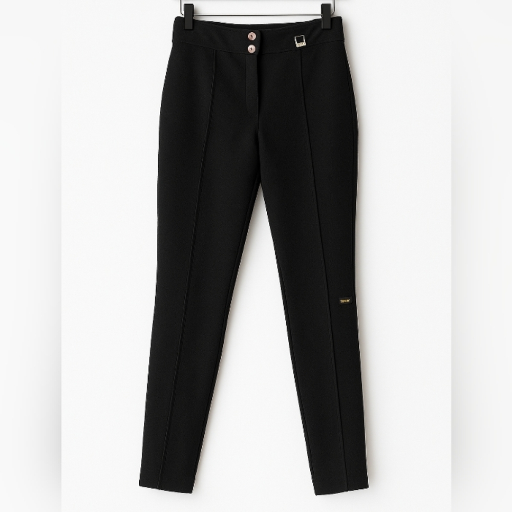 Fera Black Wool Blend Ski Pants 8R Stretch Winter Snow Trousers Women’s